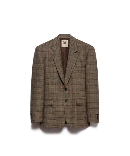Blazer over cleo quadretti beige - Aniye By
