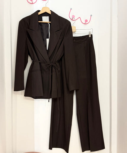 Pantalone marrone gessato - White Whise