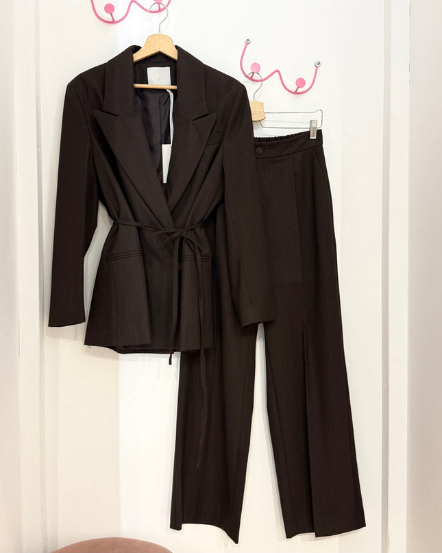 Pantalone marrone gessato - White Whise