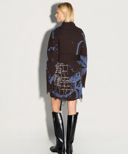 Cappotto corto ricamato con applicazioni - Akep