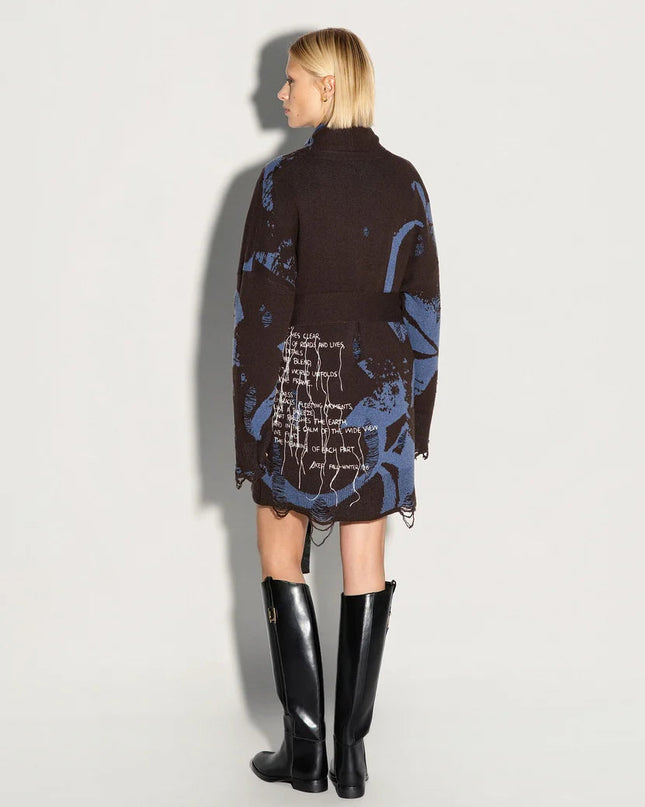 Cappotto corto ricamato con applicazioni - Akep