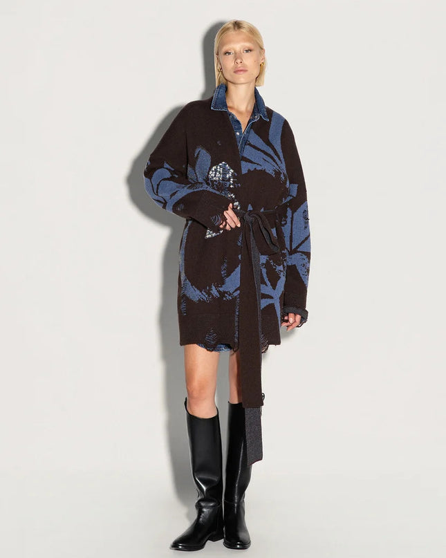 Cappotto corto ricamato con applicazioni - Akep