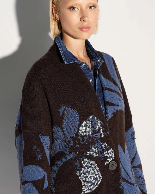 Cappotto corto ricamato con applicazioni - Akep