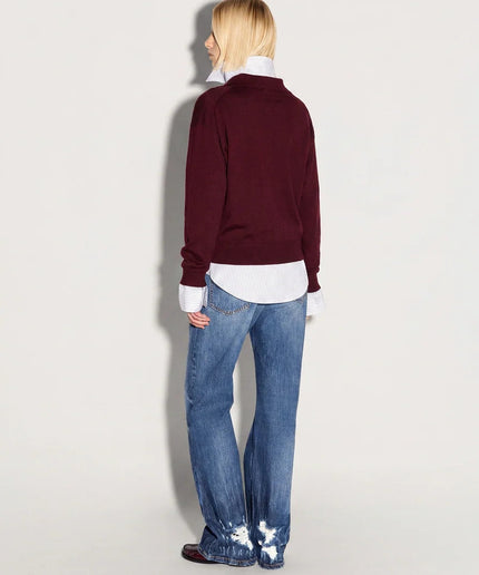 Pullover vino scollo a V - Akep
