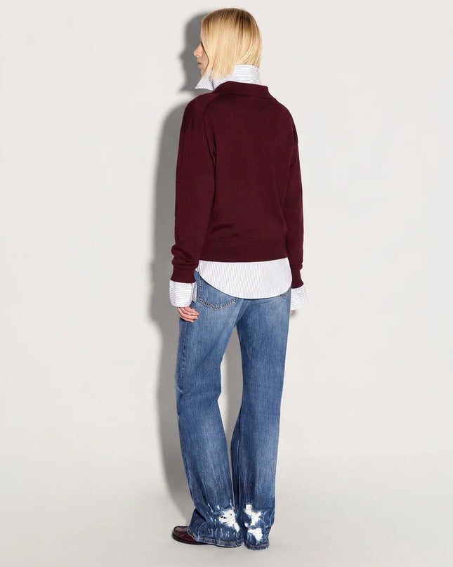 Pullover vino scollo a V - Akep