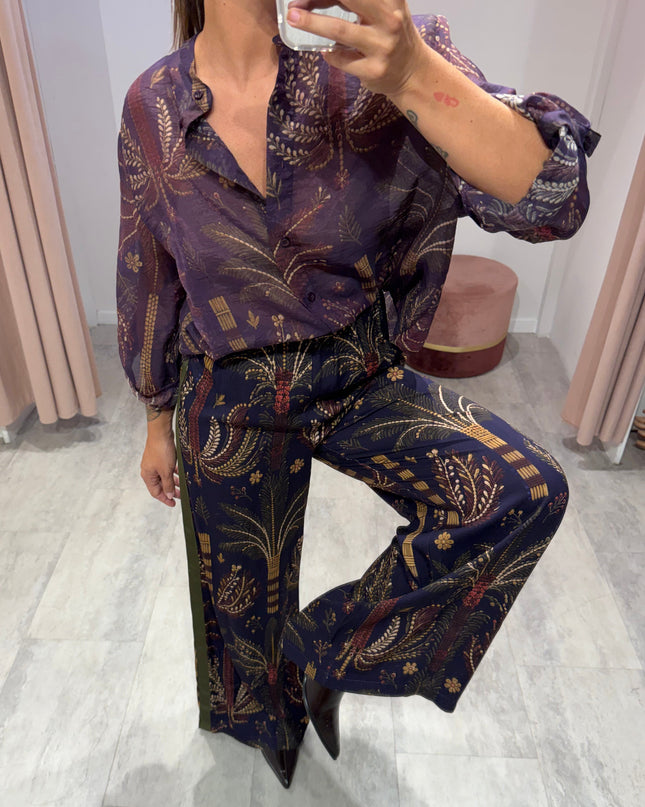Pantalone fantasia viola NOMAD - Haveone