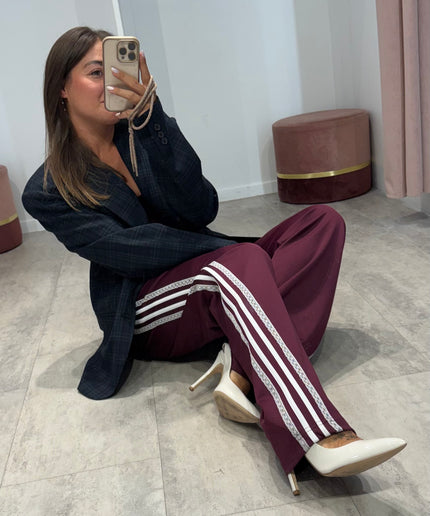 Pantalone tuta Sienna bordeaux - Aniye By