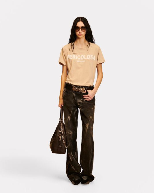 T-shirt beige PERICOLOSA - Aniye By
