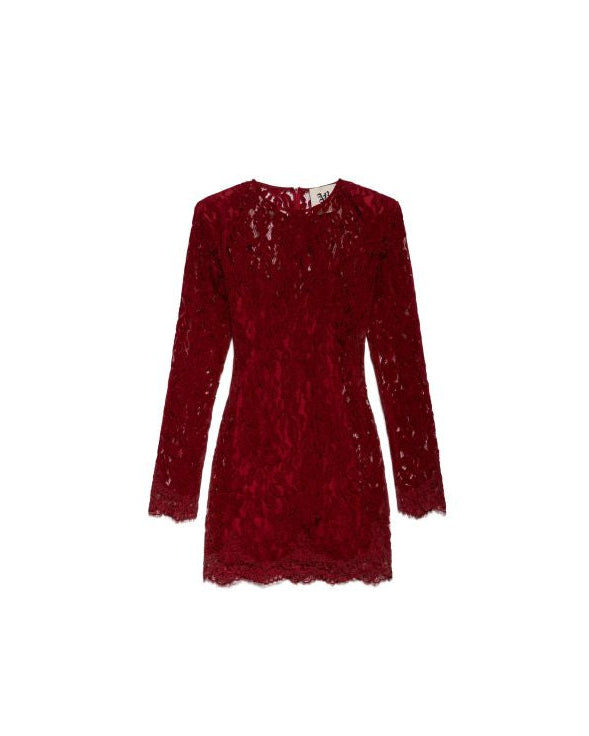 Abito corto in pizzo con spalline - Aniye By