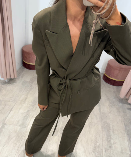 Blazer verde gessato - White Whise