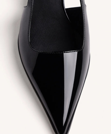 Slingback tacco kitten vernice nero - Gioseppo