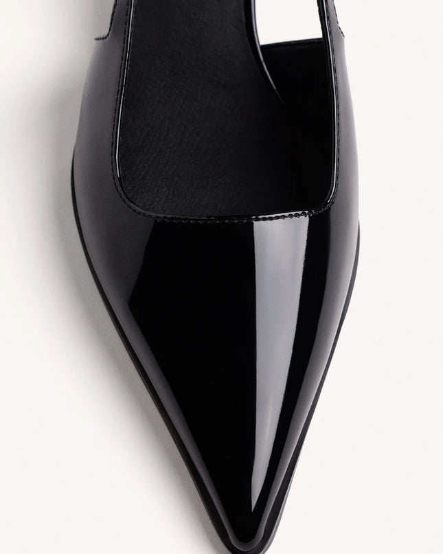 Slingback tacco kitten vernice nero - Gioseppo