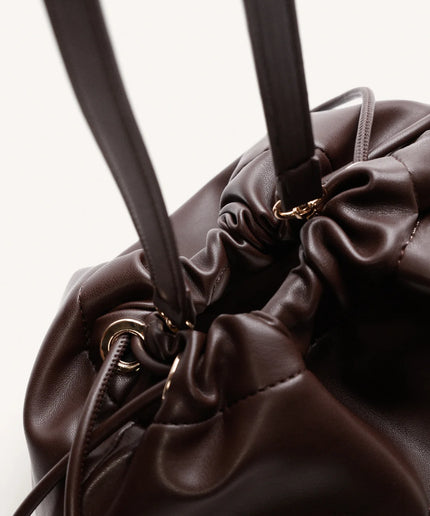 Borsa arricciata marrone - Gioseppo