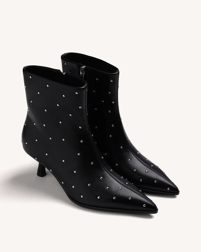 Stivaletto nero con borchie - Gioseppo