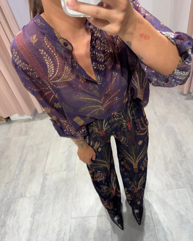 Pantalone fantasia viola NOMAD - Haveone