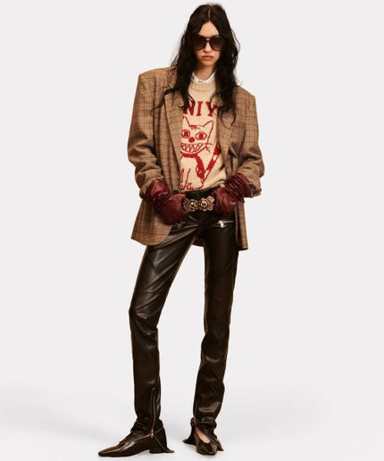Blazer over cleo quadretti beige - Aniye By