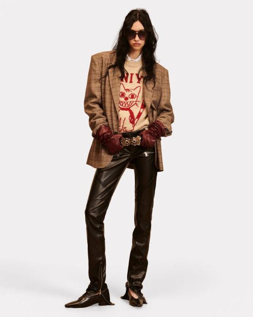 Blazer over cleo quadretti beige - Aniye By