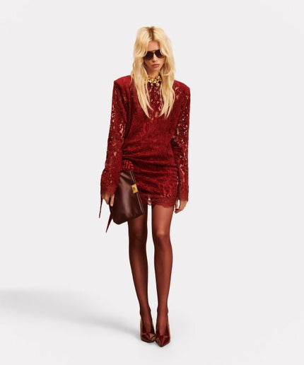 Abito corto in pizzo con spalline - Aniye By
