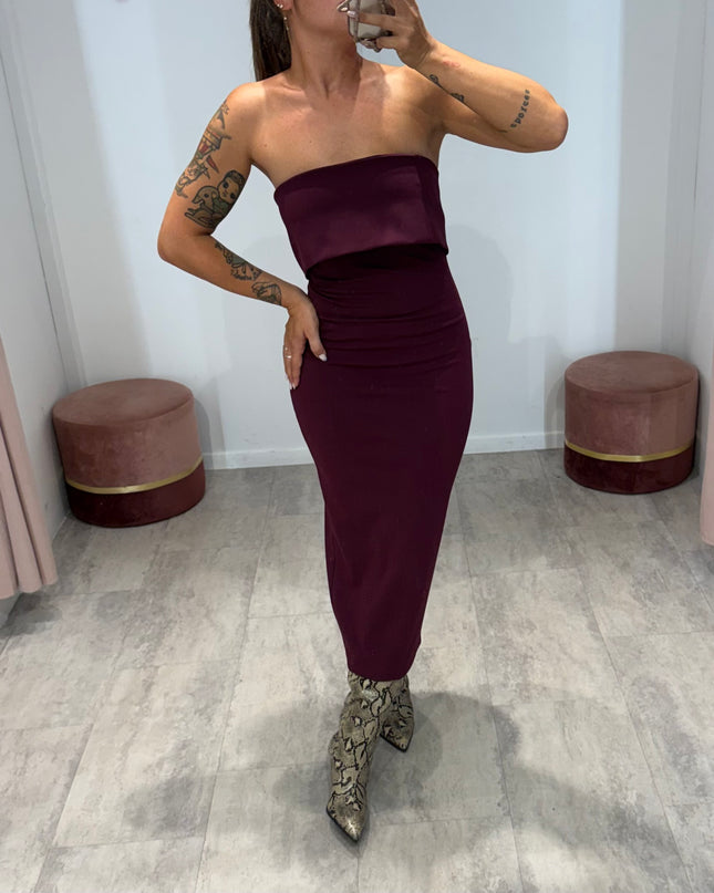 Abito midi Tara bordeaux - Aniye By