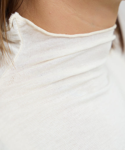 Maglia cashmirina arricciata panna - Haveone