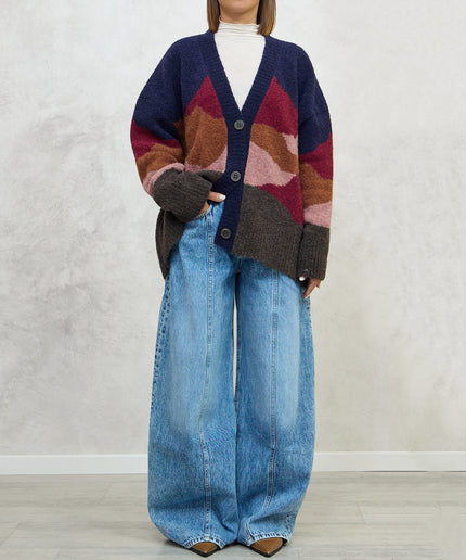 Cardigan multicolor blu - Akep