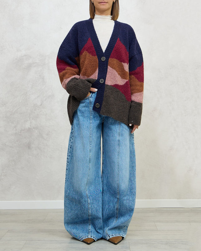 Cardigan multicolor blu - Akep