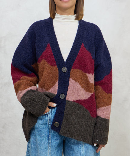 Cardigan multicolor blu - Akep
