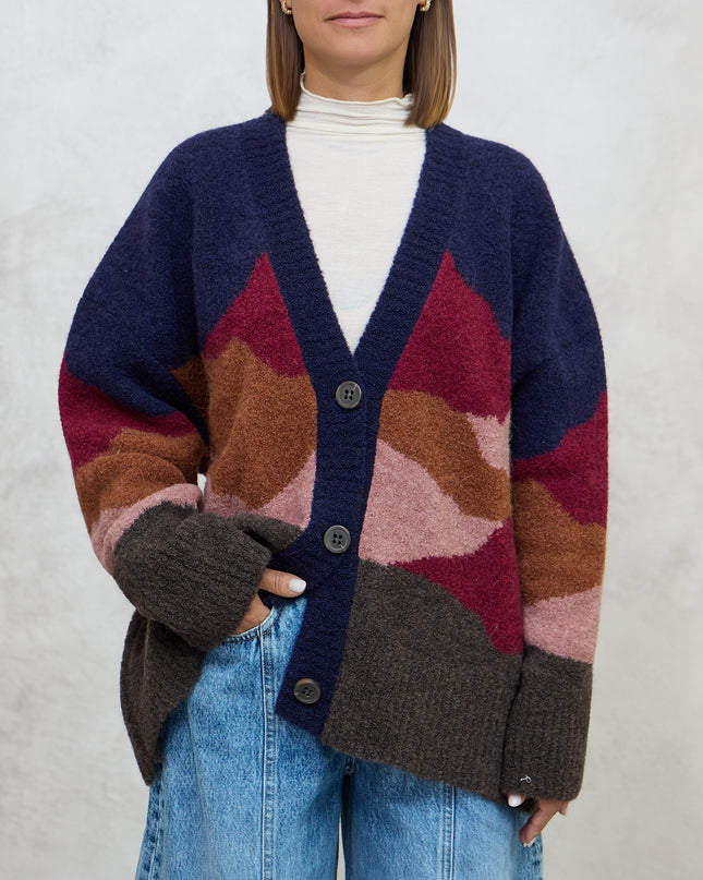 Cardigan multicolor blu - Akep