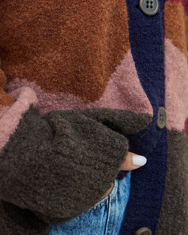 Cardigan multicolor blu - Akep