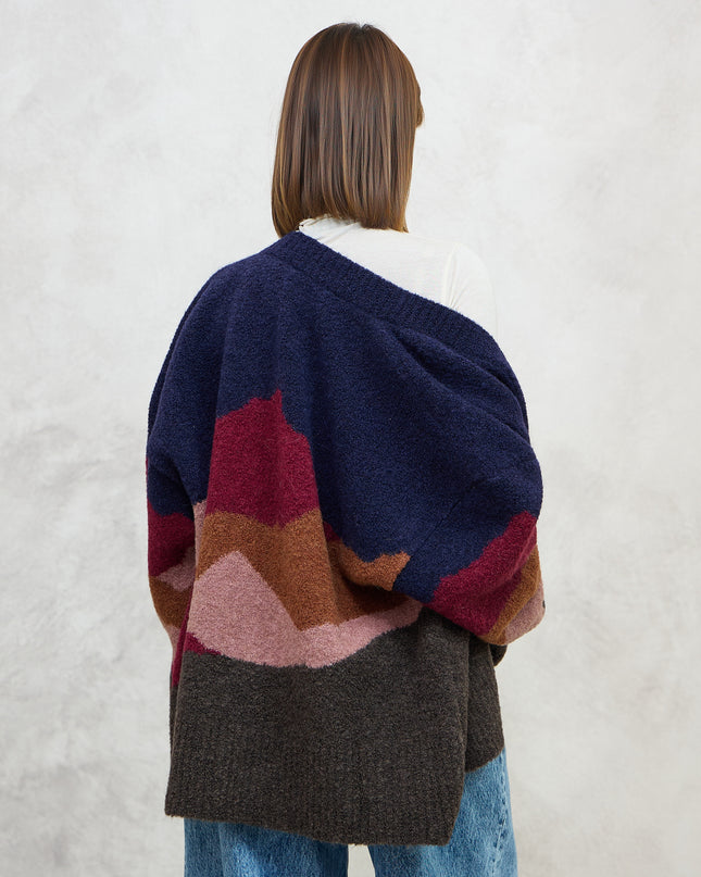 Cardigan multicolor blu - Akep