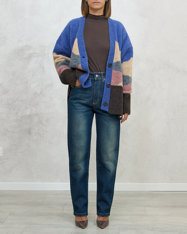 Cardigan multicolor azzurro - Akep