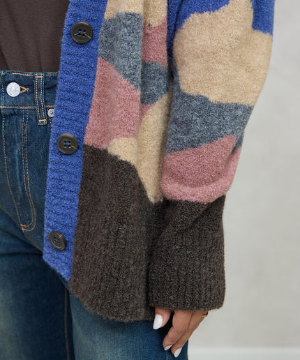 Cardigan multicolor azzurro - Akep