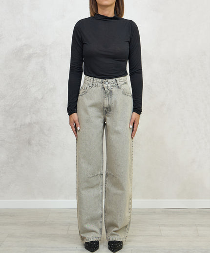 Maglia cashmirina collo a cratere nero - Haveone