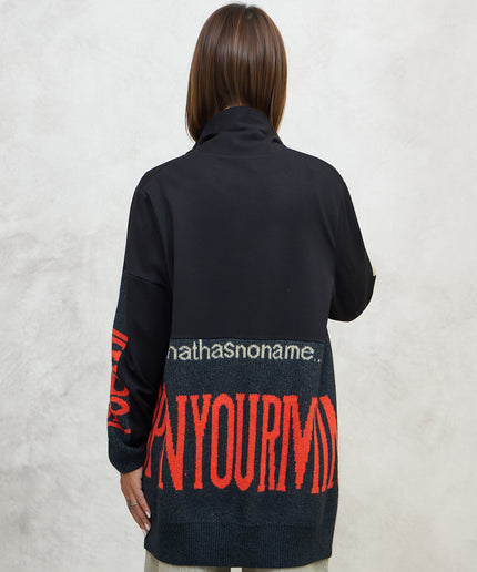 Parka in felpa e maglia HANDMADE
