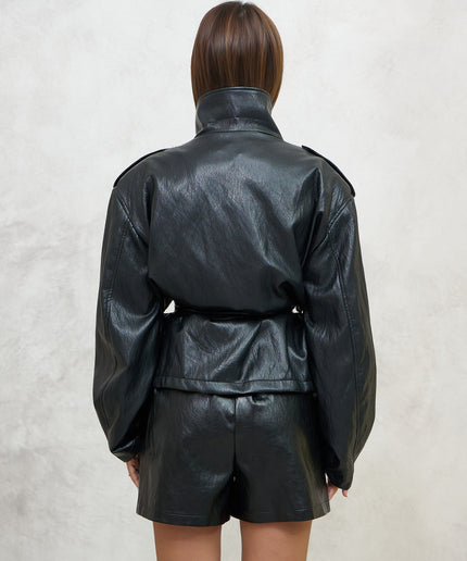 Chiodo ecopelle con fusciacca - Haveone