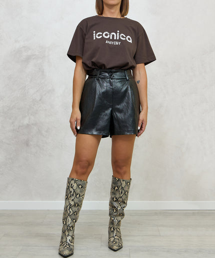 Short ecopelle nero - Haveone