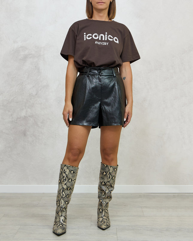 Short ecopelle nero - Haveone