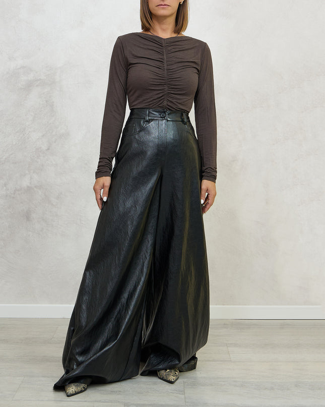 Maglia cashmirina arricciata moro - Haveone