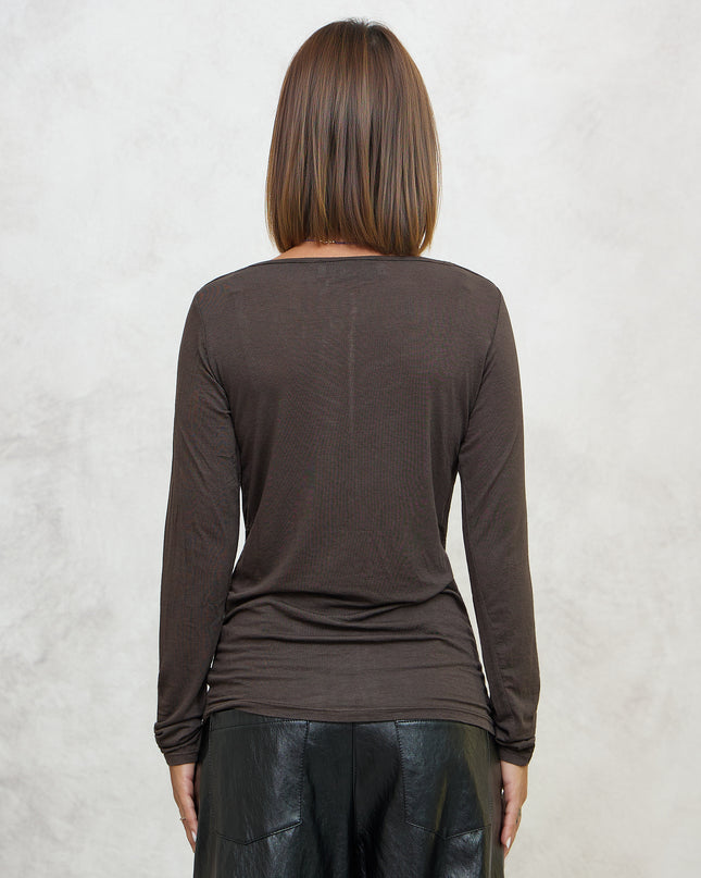 Maglia cashmirina arricciata moro - Haveone