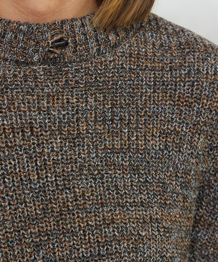 Smanicato in maglia grigio/marrone - Akep