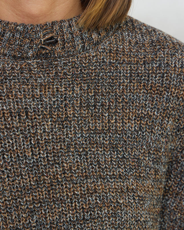 Smanicato in maglia grigio/marrone - Akep