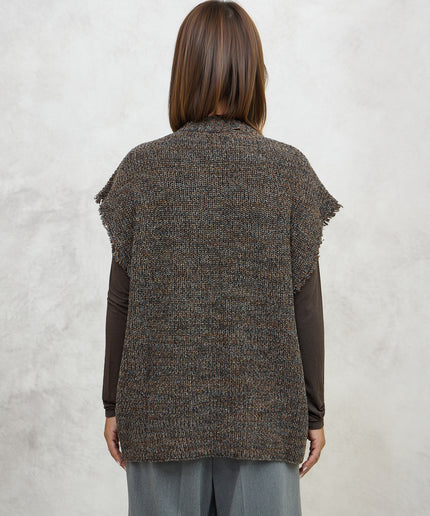Smanicato in maglia grigio/marrone - Akep