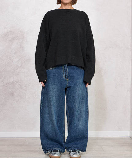 Pull modella felpa nero - Haveone