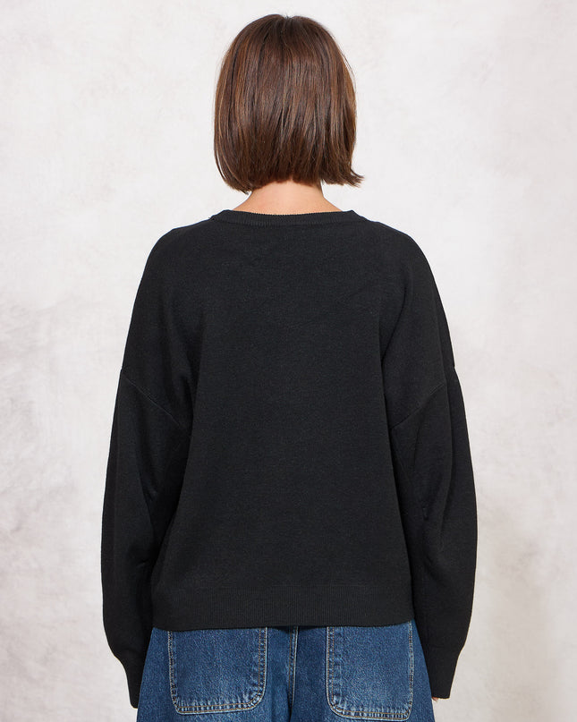 Pull modella felpa nero - Haveone