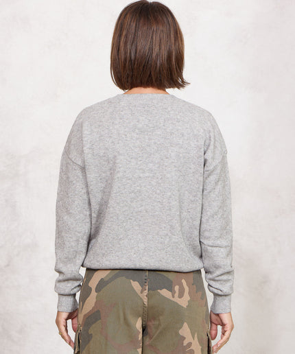 Pull girocollo grigio - White Whise