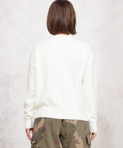 Pull girocollo panna - White Whise