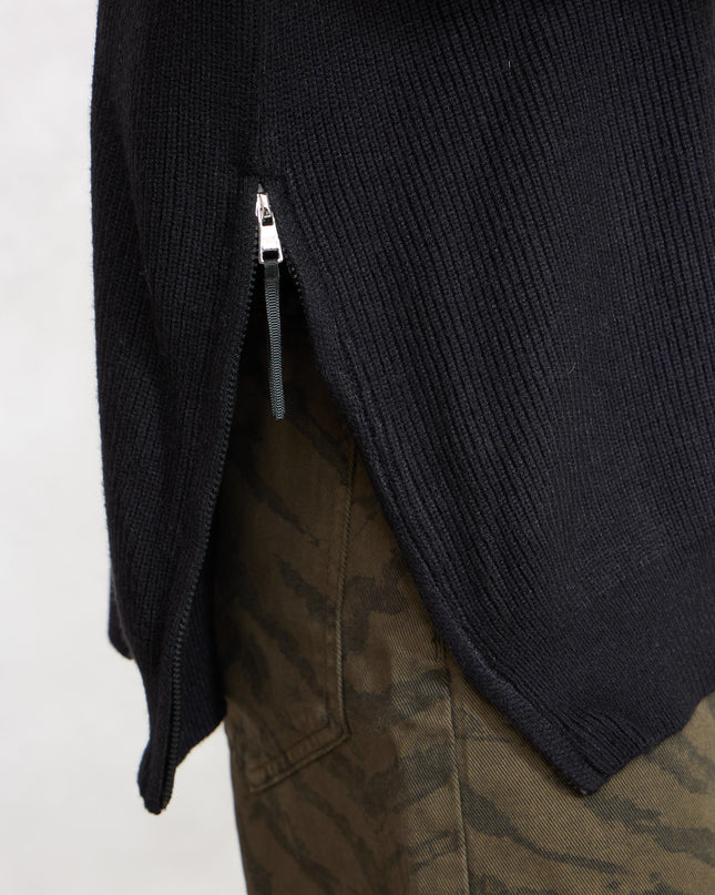 Pull costa inglese con zip nero  - White Whise