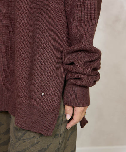 Pull costa inglese con zip moro  - White Whise