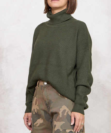 Pull collo alto costa inglese verde - White Whise
