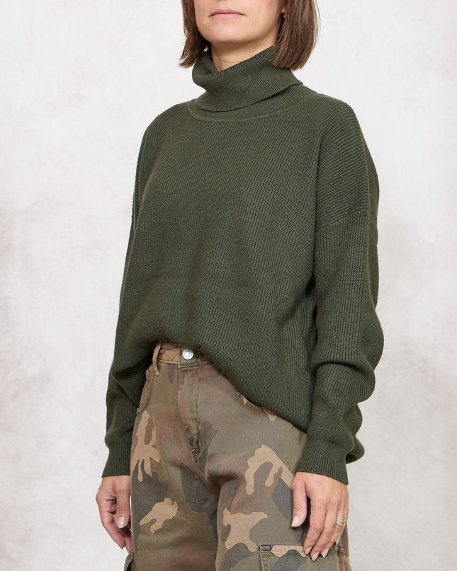 Pull collo alto costa inglese verde - White Whise